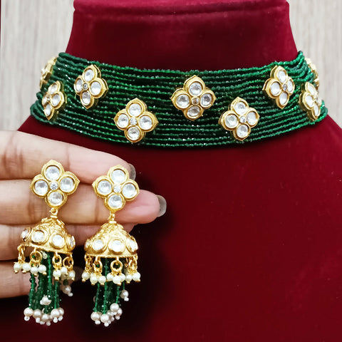 Designer Multi Layer Royal Kundan Necklace with Earrings (D239)