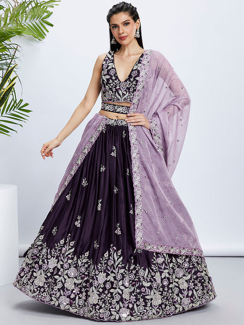 Purple lehenga