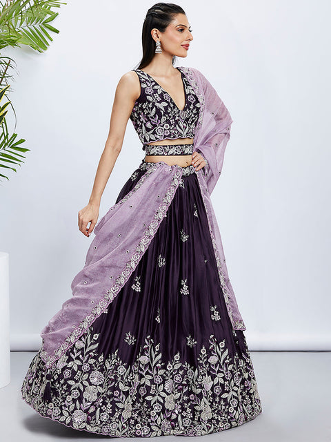 Purple lehenga