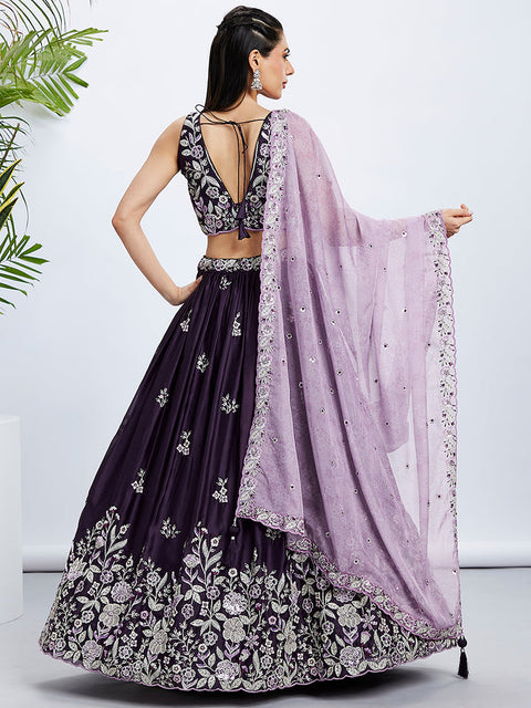 Purple lehenga