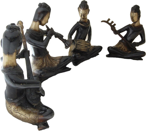 Brass Musical Ladies Set of Four (4 Pcs) Showpiece(Design 127)