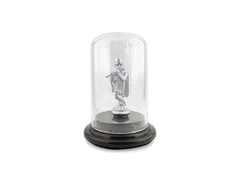 999 Pure Silver Circular Krishna Idol - PAAIE