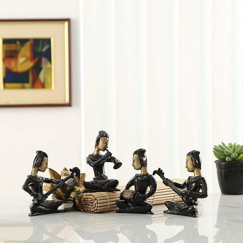 Brass Musical Ladies Set of Four (4 Pcs) Showpiece(Design 127)