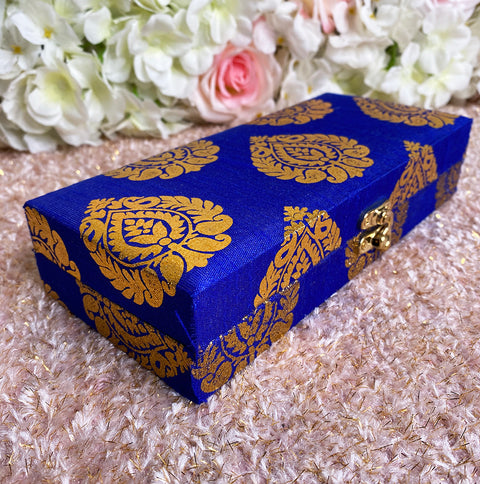 Silk and Wooden Shagun Cash Box for Gifting of Multiple Occasions