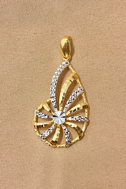 22 KT Gold Designer Silver Tone Pendant (D85)