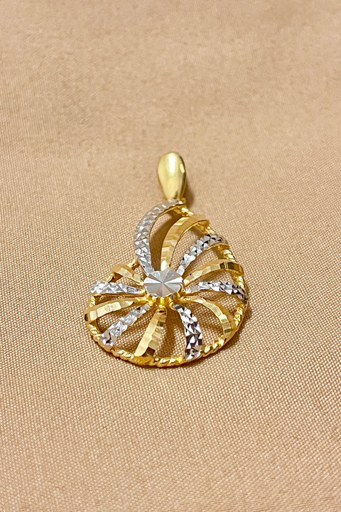 22 KT Gold Designer Silver Tone Pendant (D85)