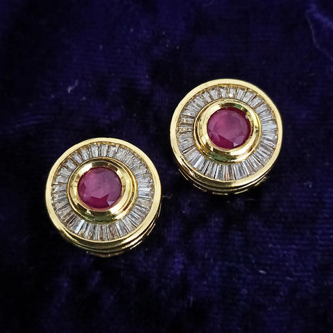 Designer Kundan Gold Plated Studs