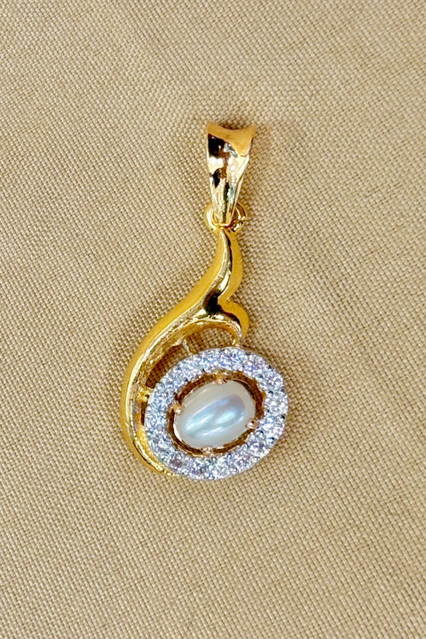 22 KT Gold Designer Pearl Pendant Set (D47)