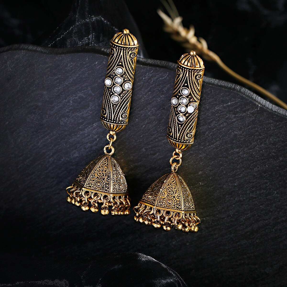 Buy Antico Trditional Ethnic Long and Layered Blue color Oxidised Earrings  for Women Online at Best Prices in India - JioMart.