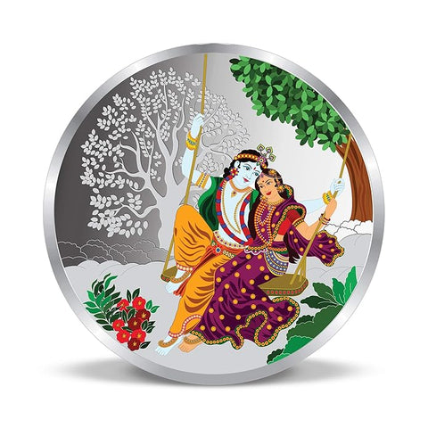 999 Radha Krishna 20 Gram Pure Silver Coin