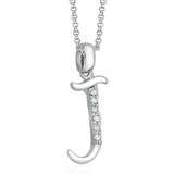 Letter "J" 925 Sterling Silver Pendant - PAAIE