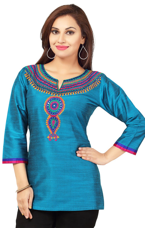 Turquoise Blue Kurti