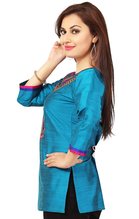 Turquoise Blue Kurti