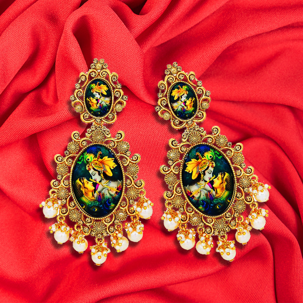 Radha sales krishna earrings