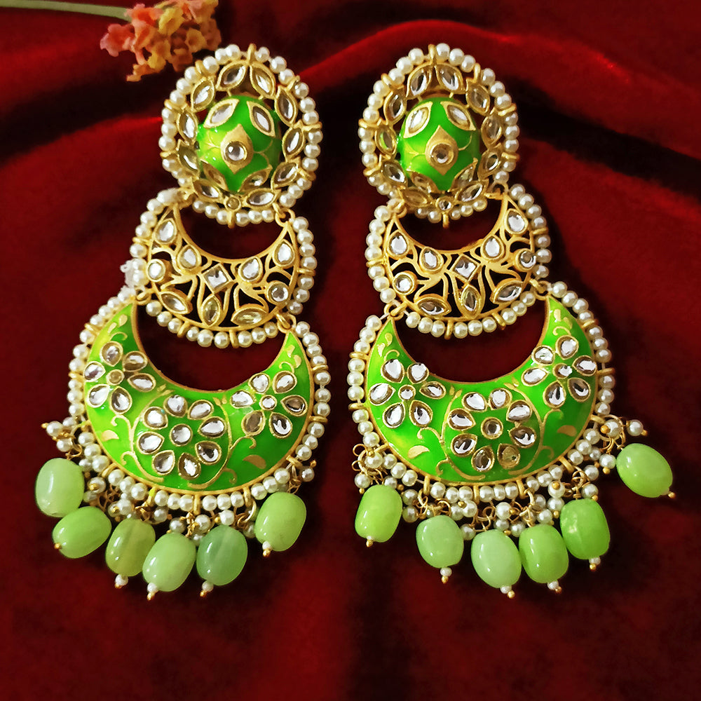 Buy Gold plated Imitation Jewelry Real AD Stones Daily Wear Jhumka Earrings  online - Griiham