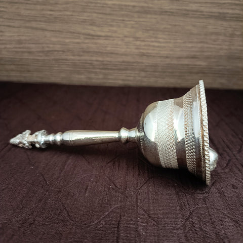 925 Solid Silver Pooja Hand Bell (D6)