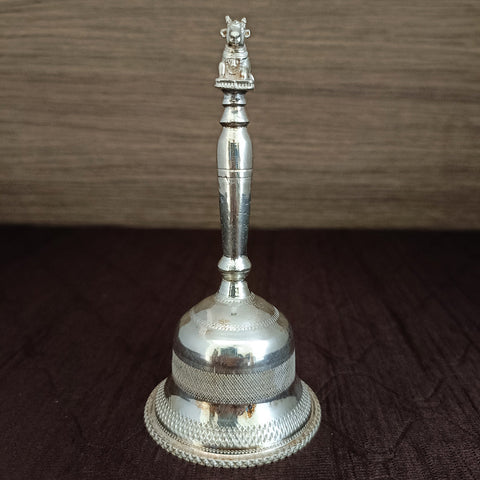 925 Solid Silver Pooja Hand Bell (D5)