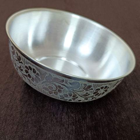 925 Solid Silver Designer Bowl (Design 46)