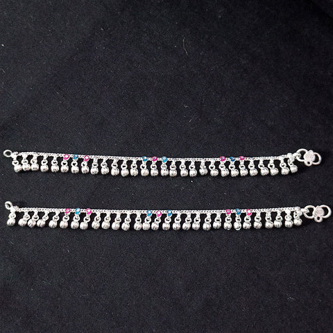 Silver Anklet 7.0 inches (Set of 2) - Design 191