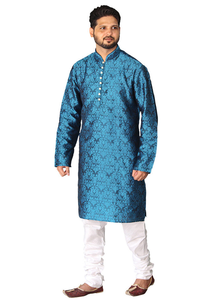 Men's Designer Kela Silk Kurta Pajama (D52)– PAAIE