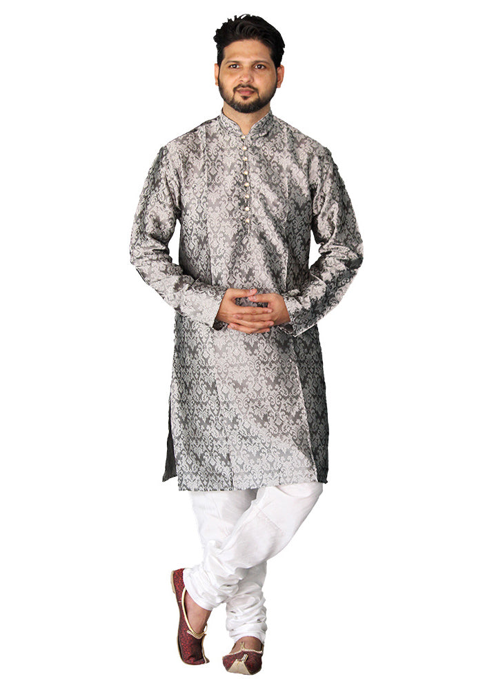 Men's Designer Kela Silk Kurta Pajama (D50)– PAAIE