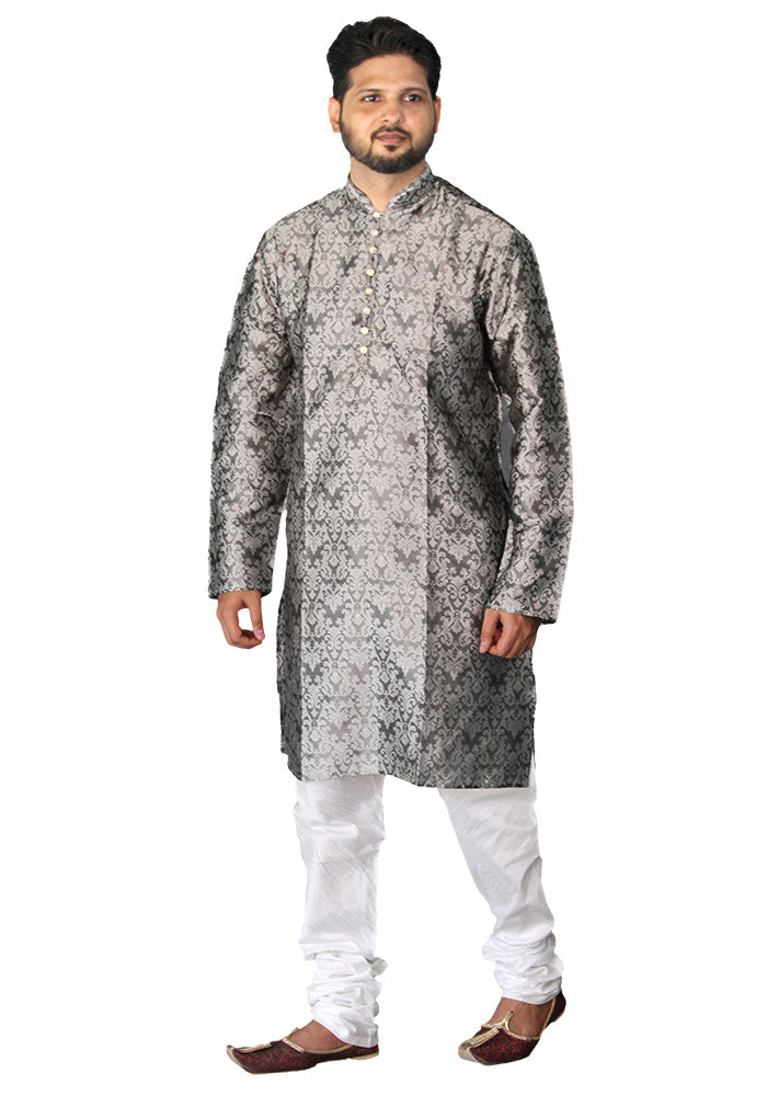 Men's Designer Kela Silk Kurta Pajama (D50)– PAAIE